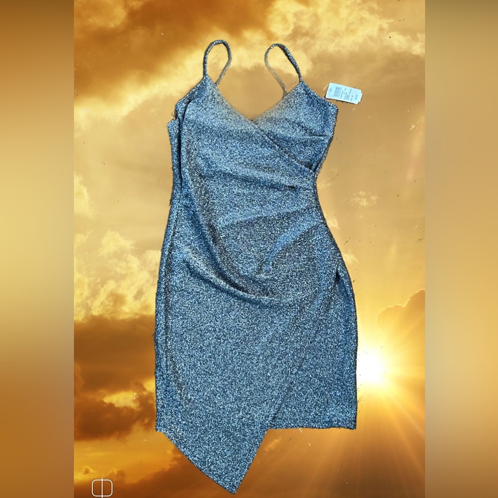 Light metallic bodycon dress